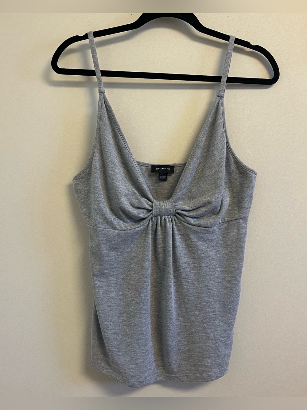 Jones New York Womens Camisole Large Grey Adjustable Straps